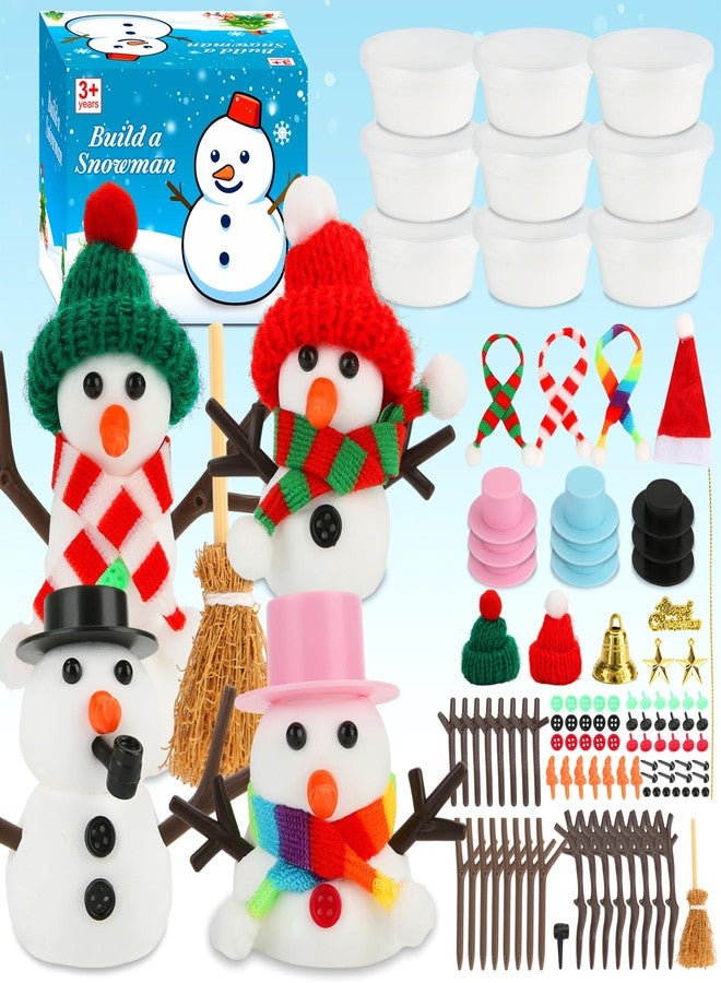 Bingcute Build a Snowman Kit, 10 Pack Air Dry Modeling Clay Art Craft Supplies Christmas Crafts for Kids Ages 4-8 8-12 Christmas Activities Party Favors Toddler Boys Girls Stocking Stuffers Gifts Xmas Decor - Image 1